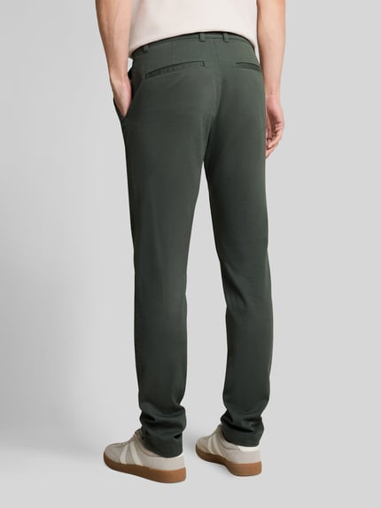 Tom Tailor Slim fit chino van katoenmix model 'TRAVIS' Olijfgroen - 5