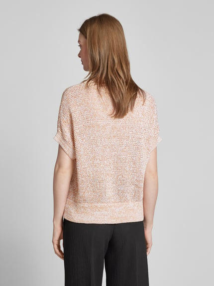 Armani Exchange Strickpullover mit gerippten Abschlüssen Apricot 5