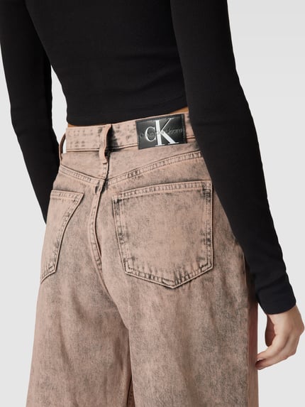 Calvin Klein Jeans High Waist Jeans im Used-Look Modell 'HIGH RISE' Sand 3