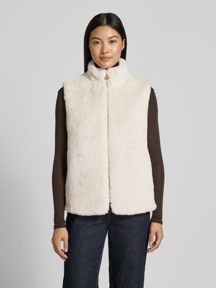 s.Oliver BLACK LABEL Regular fit gilet van teddypluche  Kit - 4