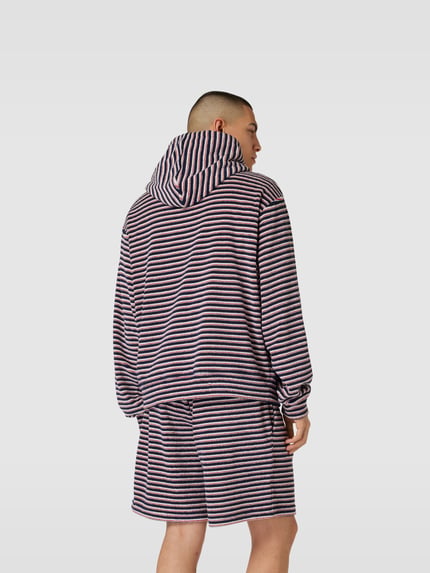 Marni Bluza z kapturem z wzorem w paski Niebieski 5