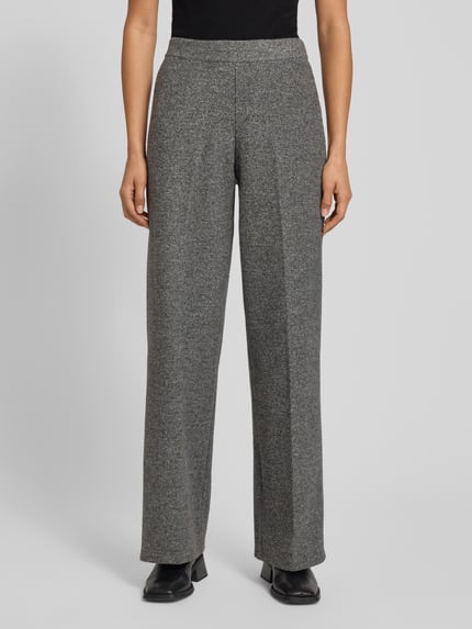 Marc O'Polo Wide Leg Anzughose aus Baumwoll-Mix Mittelgrau 4