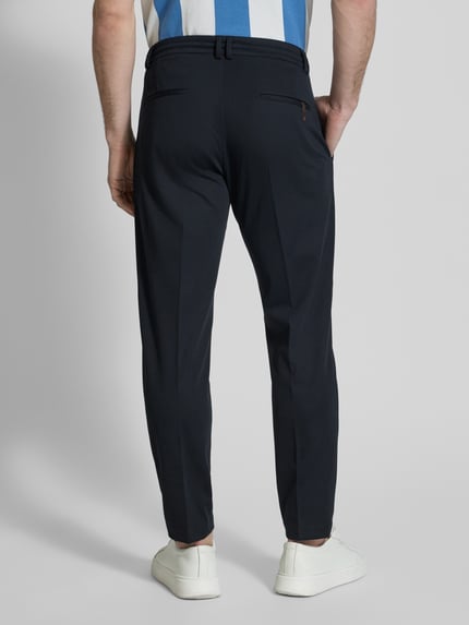 CINQUE Slim fit stoffen broek met persplooien model 'JUNO' Marineblauw - 5