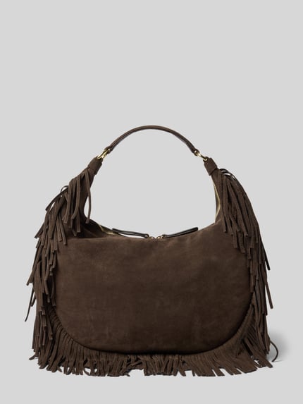 Productfoto, Handtasche aus leer met franjes Model 'NANA' van Abro, Hoofdvak met ritssluiting, labeldetail, draagband, schouderband, Breedte maat 1: 34 cm, Lengte maat 1: 36 cm, Diepte maat 1: 4 cm