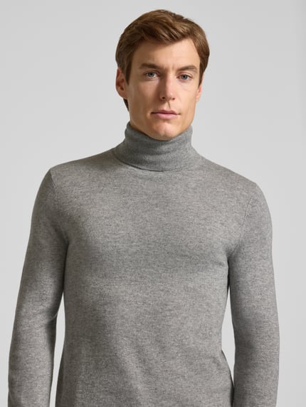 MCNEAL Regular Fit Rollkragenpullover aus Woll-Mix mit Kaschmir-Anteil Graphit Melange 3