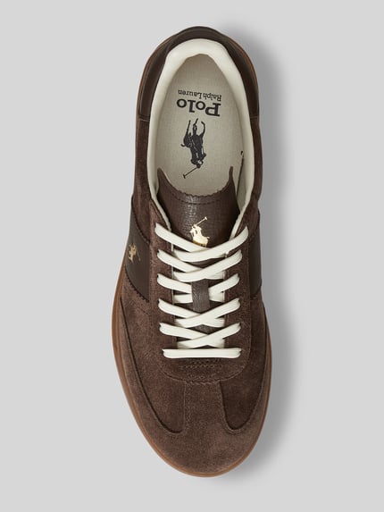 Polo Ralph Lauren Sneaker aus echtem Veloursleder Mittelbraun 4
