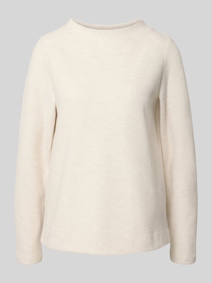 Produktfoto, Regular Fit Sweatshirt aus Baumwoll-Mix van s.Oliver RED LABEL in effen crème, ronde hals, lange mouwen, rechte zoom met zijsplitten