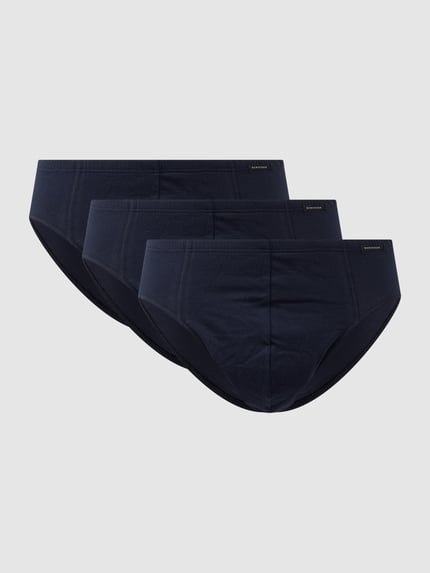 SCHIESSER Slip mit elastischem Bund im 3er-Pack Dunkelblau 1
