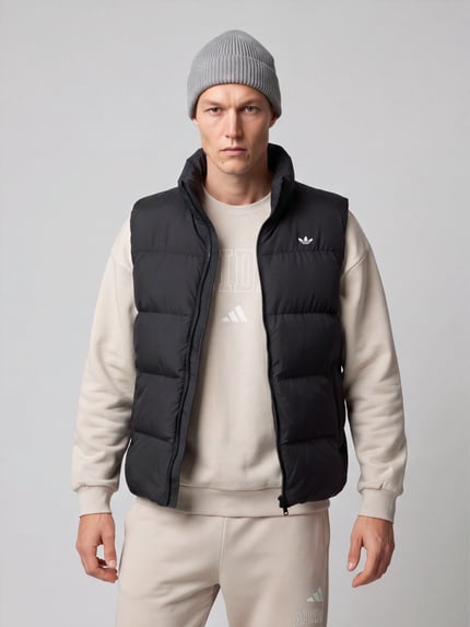 adidas Originals Steppweste mit Logo-Print Black 4