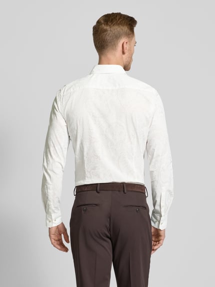 JOOP! COLLECTION Koszula biznesowa męska JOOP! Collection;Czysta bawełna;Krój regular fit;Model ‘Pares’;Design z długim rękawem;Kołnierzyk typu cutaway;Sportowe mankiety;Listwa guzikowa na całej długości;Długość tyłu w rozmiarze 40: 65 cm;Szerokość ramion w rozmiarze 40: 41 cm;Długość rękawa w rozmiarze 40: 67 cm Biały 5