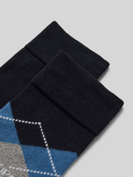 JOOP! COLLECTION Socken mit geripptem Abschluss im 2er-Pack
 Marine 2