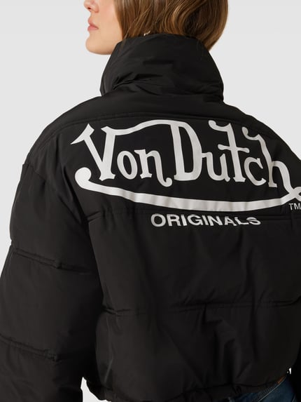 Von Dutch Kurtka pikowana krótka z nadrukiem z logo Czarny 3