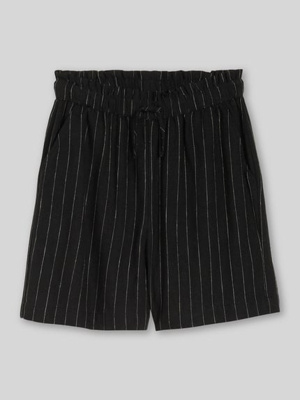 Tom Tailor Denim relaxed fit short van mix van viscose en linnen Black - 2