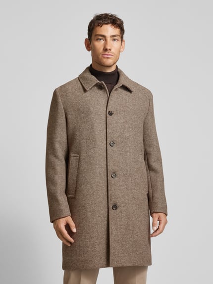 Selected Mantel aus Woll-Mix Modell 'ARCHIVE' Dunkelbraun 4