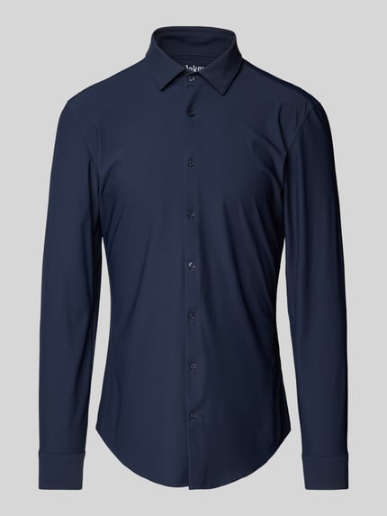 Jake*s Super slim fit zakelijk hemd met kentkraag Marineblauw - 2