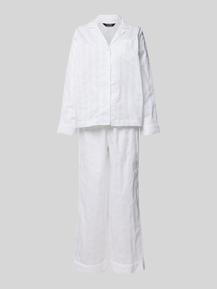 Lauren Ralph Lauren Pyjama mit Logo-Stitching Weiss 1