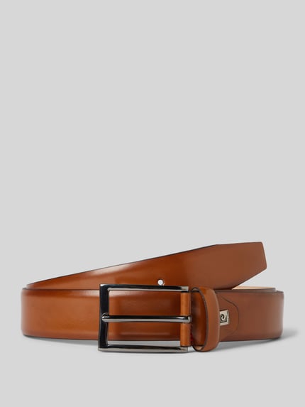 Pierre Cardin Leren riem met doornsluiting van metaal Cognac - 1