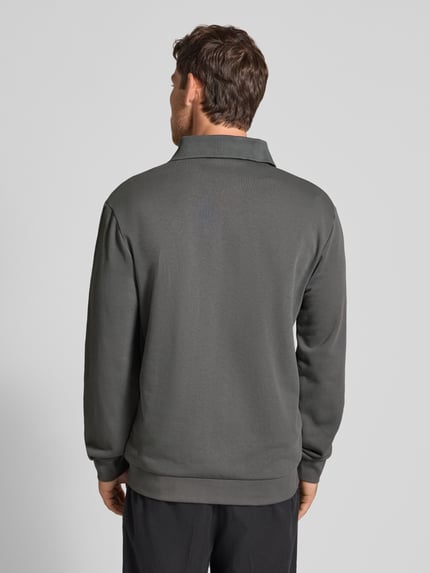 Lindbergh Regular Fit Sweatjacke aus Baumwoll-Mix Mittelgrau 5