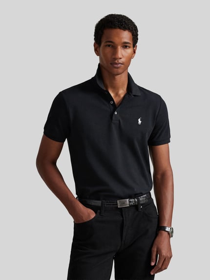 Polo Ralph Lauren Regular Fit Poloshirt aus Baumwoll-Mix Black 4