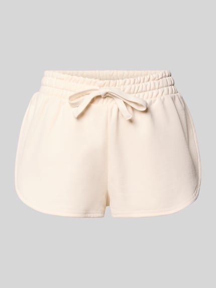 Produktfoto, Sweatshorts mit elastischem Bund von Gina Tricot in Creme, Baumwoll-Mix, Regular-Fit, Kordelzug, Bundweite 39 cm bei Größe S
