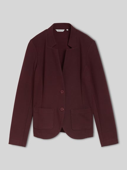 Tom Tailor Regular Fit Blazer mit aufgesetzten Taschen Bordeaux 2