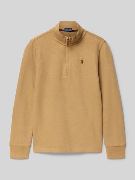 Polo Ralph Lauren Kids Strickpullover mit gerippten Ärmelabschlüssen Camel 1