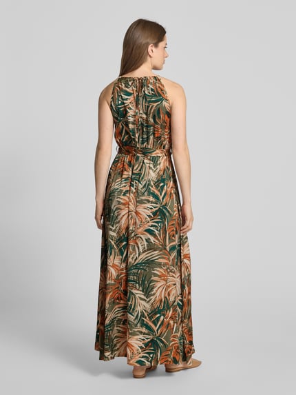 Apricot Maxikleid mit Bindegürtel Oliv 5