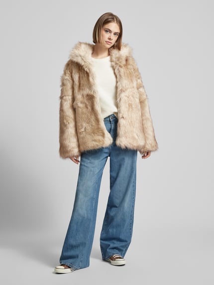 LeGer Winterjack van imitatiebont, model 'Fergie' Beige - 1
