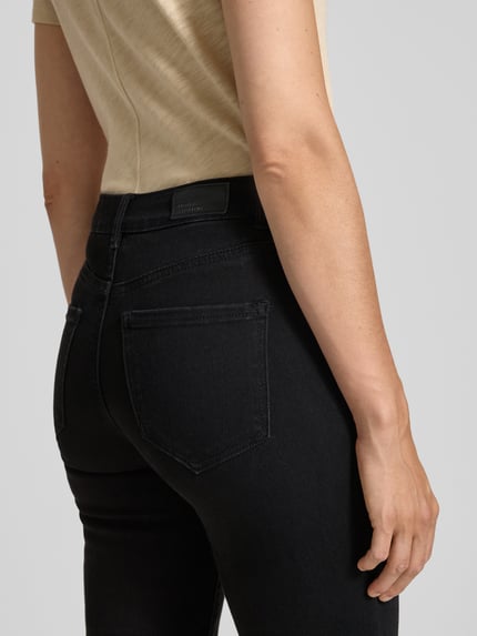 VERO MODA Straight Fit Jeans aus Baumwoll-Mix Modell 'FLASH' Black 3