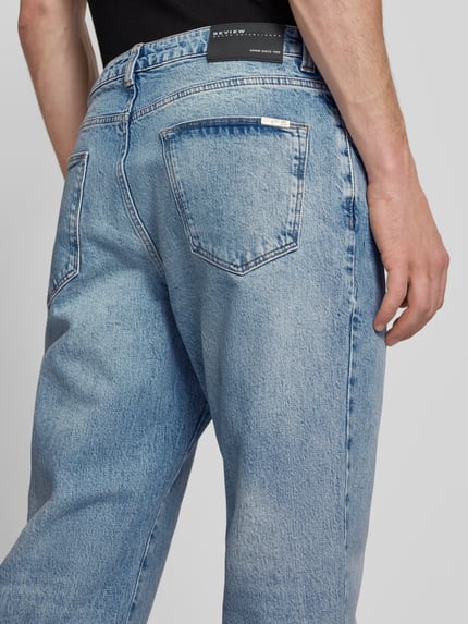 REVIEW Jeansy o kroju baggy z dodatkiem streczu Niebieski 3