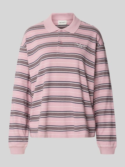 oversized poloshirt met labelstitching model 'Bronson' Shop The Look MANNEQUINE