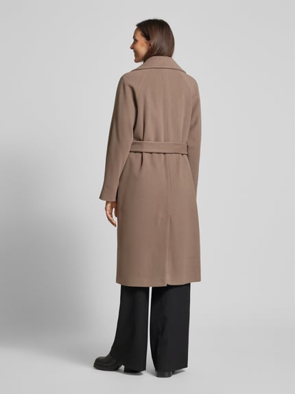 FUCHS SCHMITT Schurwollmantel mit Taillengürtel Taupe 5