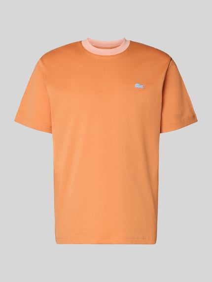 Lacoste Regular Fit T-Shirt aus reiner Baumwolle Orange 2