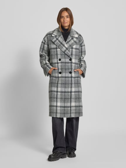 Barbour Płaszcz wełniany o kroju regular fit z mieszanki wełny z dodatkiem wełny z alpaki model ‘BETTIE’ Ciemnoszary 4