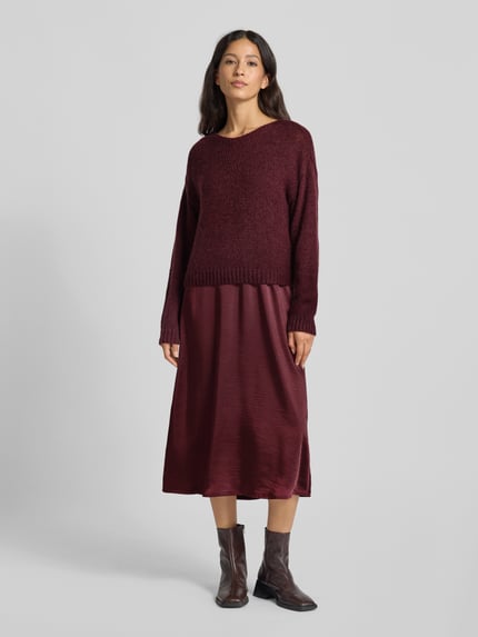 ROBE LÉGÈRE Midikleid im Double-Layer-Look Bordeaux 4