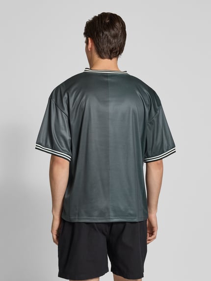 WOODBIRD Trikot mit Motiv- und Label-Print Modell 'Beam' Black 5
