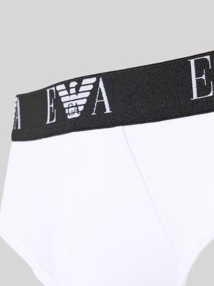 Emporio Armani Slip mit elastischem Logo-Bund im 3er-Pack Weiss 2