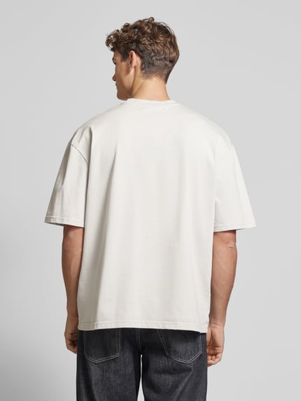 PEGADOR Oversized T-Shirt mit Label-Print Hellgrau 5
