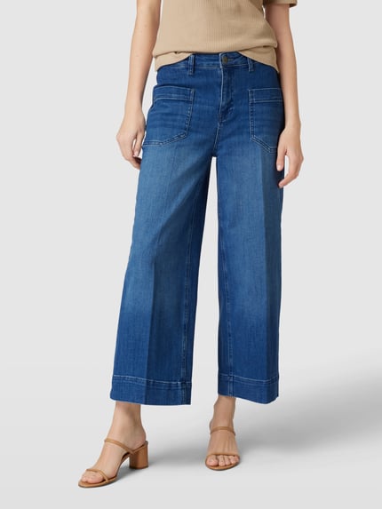 Raffaello Rossi Wide Leg Jeans mit Bügelfalten Modell 'MIRU' Blau 4