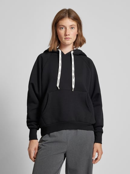 LeGer Bluza z kapturem z rękawami raglan model 'Hayley' Czarny 4