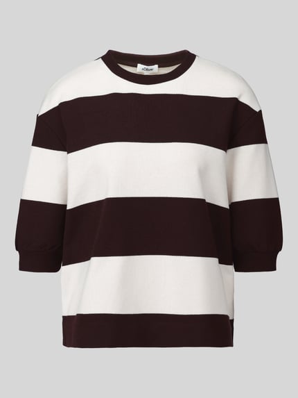 s.Oliver RED LABEL relaxed fit sweatshirt van katoenmix Donkerbruin - 2