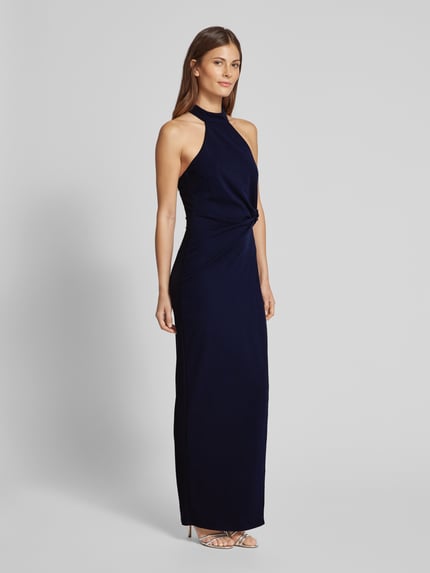 SISTAGLAM Avondjurk met halter Marineblauw - 1