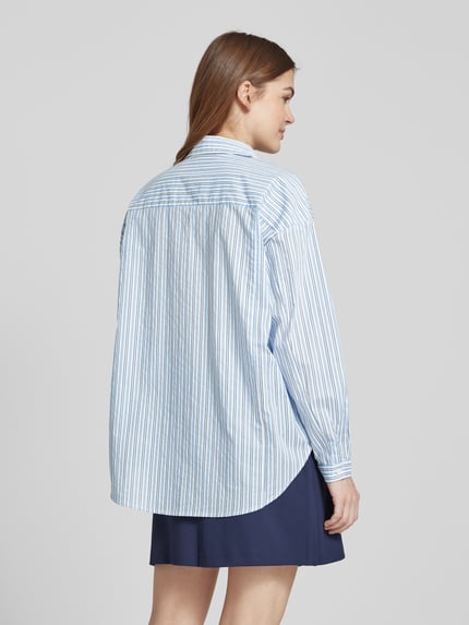 FREE/QUENT Bluzka o kroju relaxed fit z obszyciem koronką model ‘Cirene’ Jasnoniebieski 5