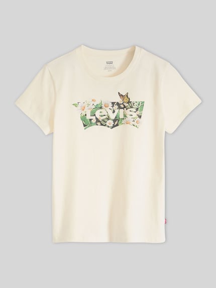 Levi's® regular fit T-shirt met logoprint Ecru - 2