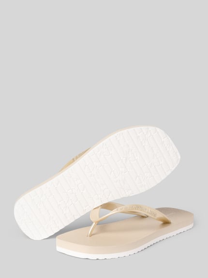 Calvin Klein Jeans Teenslippers met labelopschrift Offwhite - 4