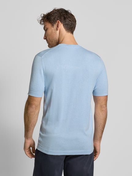 Lindbergh Relaxed fit T-shirt met ronde hals Lichtblauw - 5