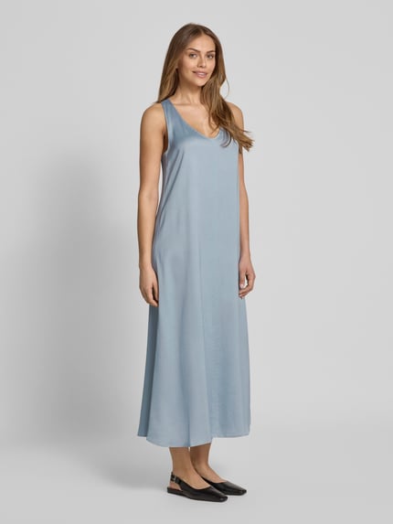 DRYKORN Midikleid mit V-Ausschnitt Modell 'CENLA' Hellblau 1