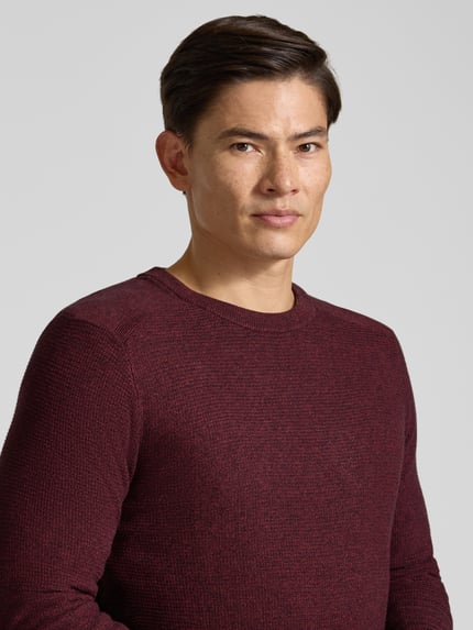 Tom Tailor Regular Fit Pullover aus reiner Baumwolle Rot 3