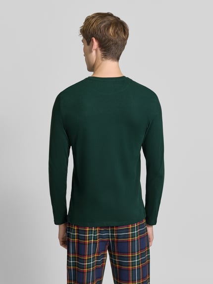 Christian Berg Men Slim Fit Longsleeve aus reiner Baumwolle Dunkelgruen 5