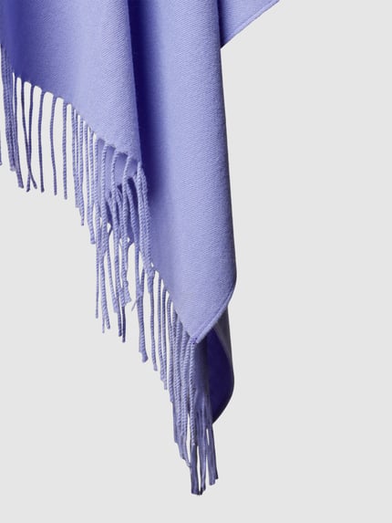 OPUS Poncho met gerafelde boorden, model 'Abika' Lila - 2